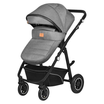 Lionelo - Kombinerad 3-i-1-barnvagn BIANKA Grå sten