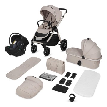 Lionelo - Kombinerad 3-i-1 barnvagn LAYLA Beige Sand