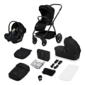 Lionelo - Kombinerad 3-i-1-barnvagn MERIL Black Onyx