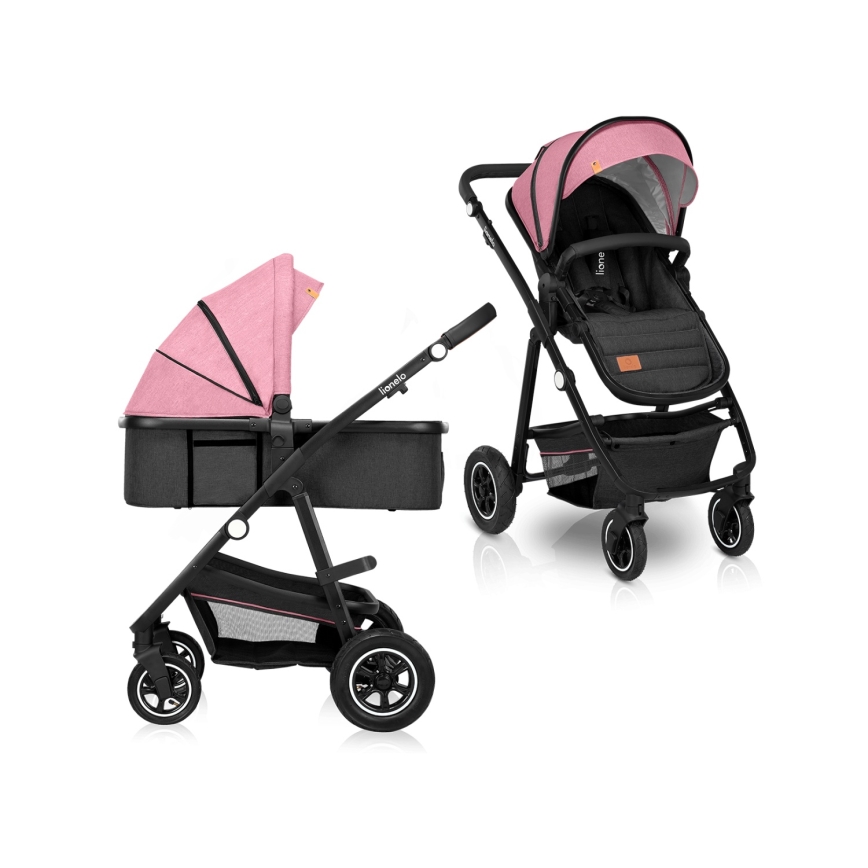 Lionelo - Kombinerad barnvagn 2-i-1 AMBER Pink Rose