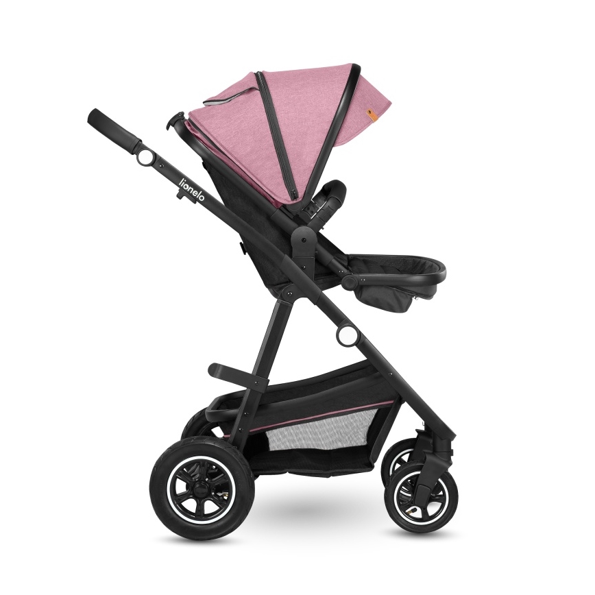 Lionelo - Kombinerad barnvagn 2-i-1 AMBER Pink Rose