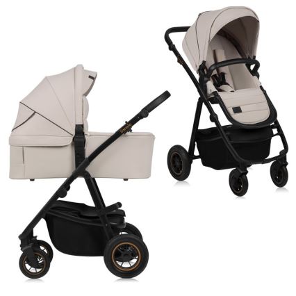 Lionelo - Kombinerad barnvagn 2-i-1 AMBER PLUS Beige Sand