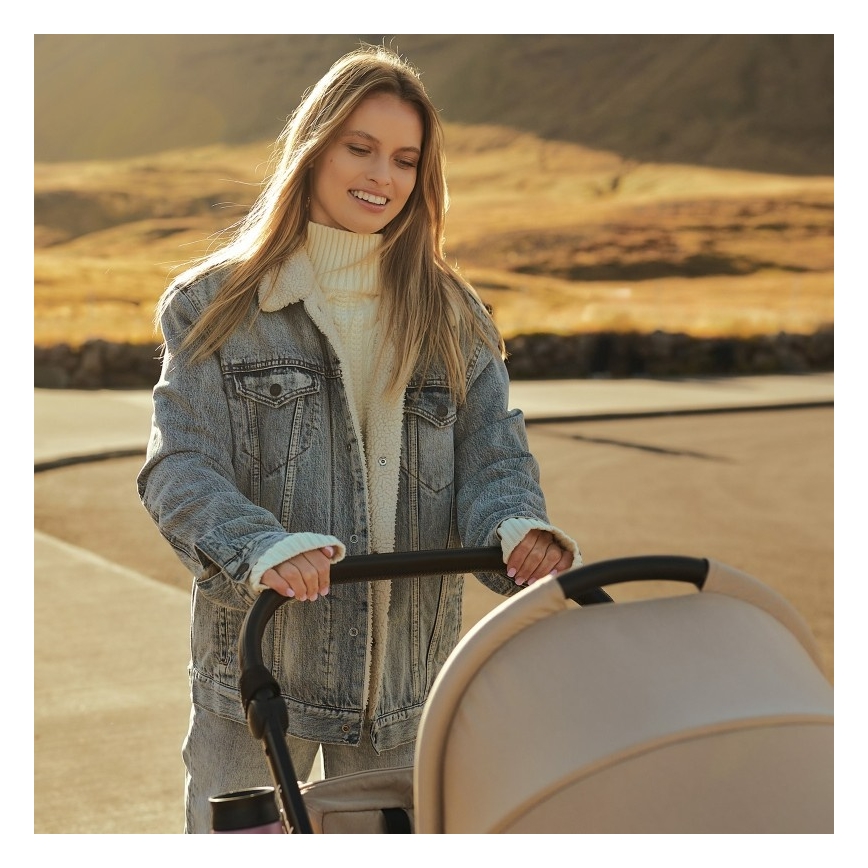 Lionelo - Kombinerad barnvagn 2-i-1 MERIL Beige Sand