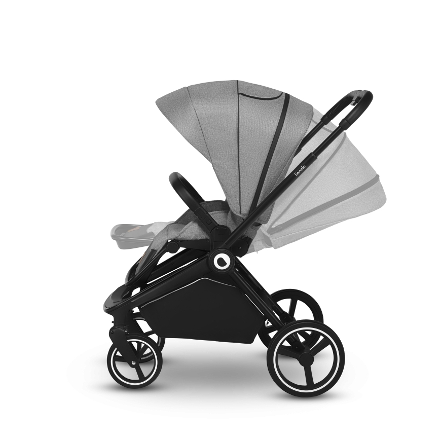 Lionelo - Kombinerad barnvagn 2-i-1 MIKA Grey Stone