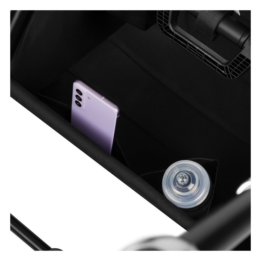 Lionelo - Kombinerad barnvagn 2-i-1 MIKA PLUS Svart Onyx