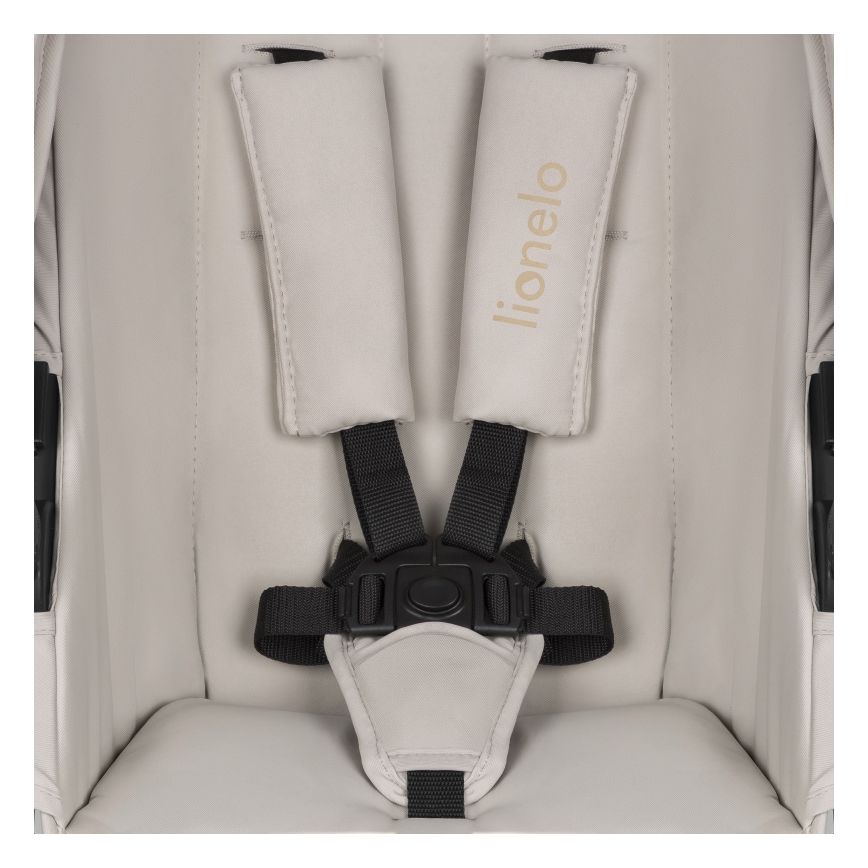 Lionelo - Kombinerad barnvagn 3 i 1 AMBER PLUS Beige Sand