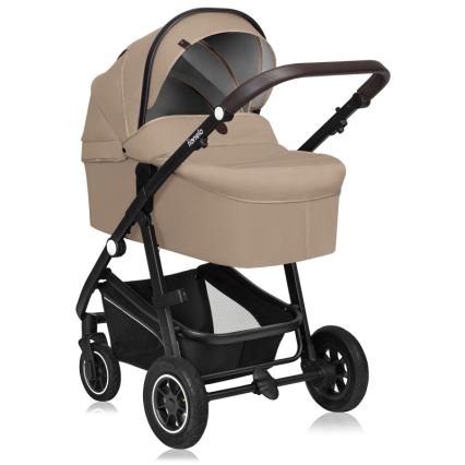 Lionelo - Kombinerad barnvagn 3-i-1 BIANKA Beige Sand