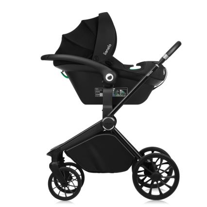 Lionelo - Kombinerad barnvagn 3-i-1 MIKA PLUS Black Onyx