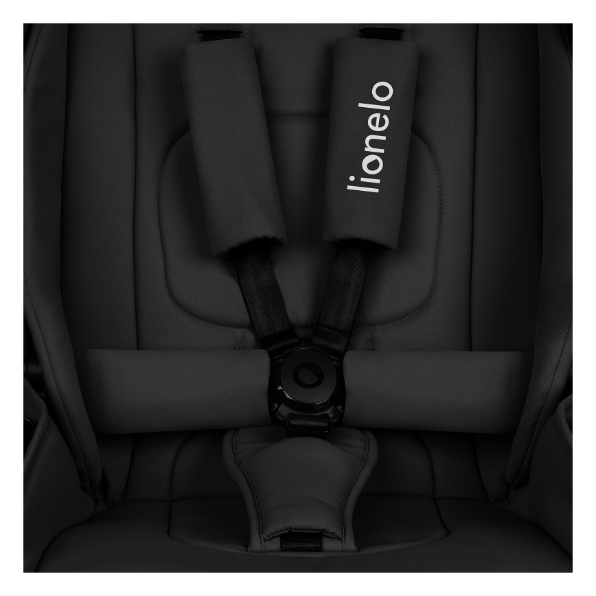 Lionelo - Kombinerad barnvagn 3-i-1 MIKA PLUS Black Onyx