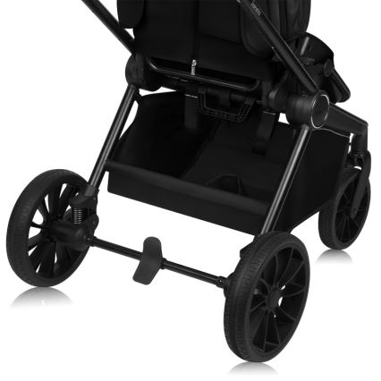 Lionelo - Kombinerad barnvagn 3-i-1 MIKA PLUS Black Onyx