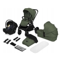 Lionelo - Kombinerad barnvagn 3-i-1 MIKA PLUS Green Olive