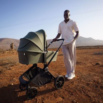 Lionelo - Kombinerad barnvagn 3-i-1 MIKA PLUS Green Olive