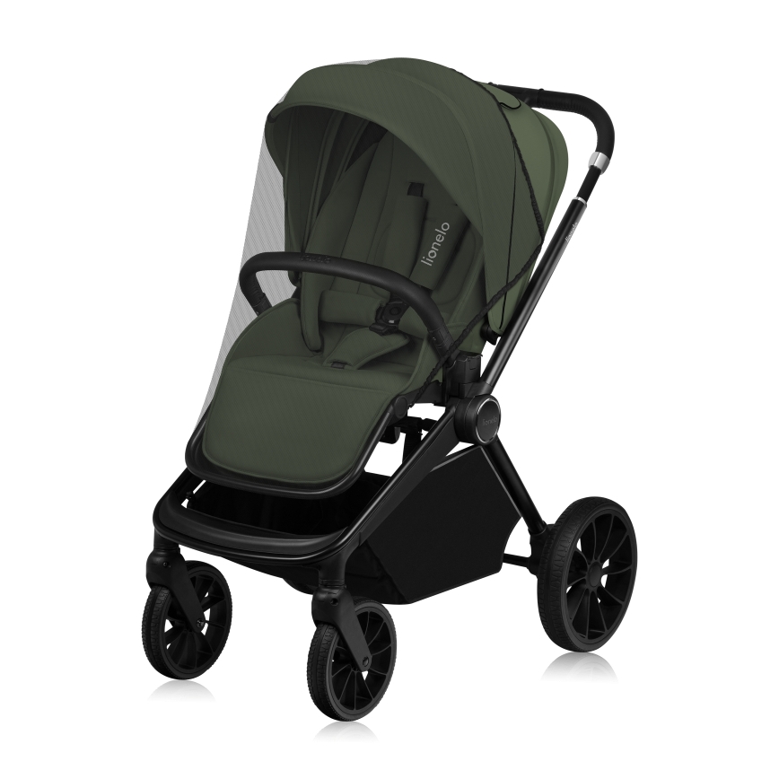 Lionelo - Kombinerad barnvagn 3-i-1 MIKA PLUS Green Olive