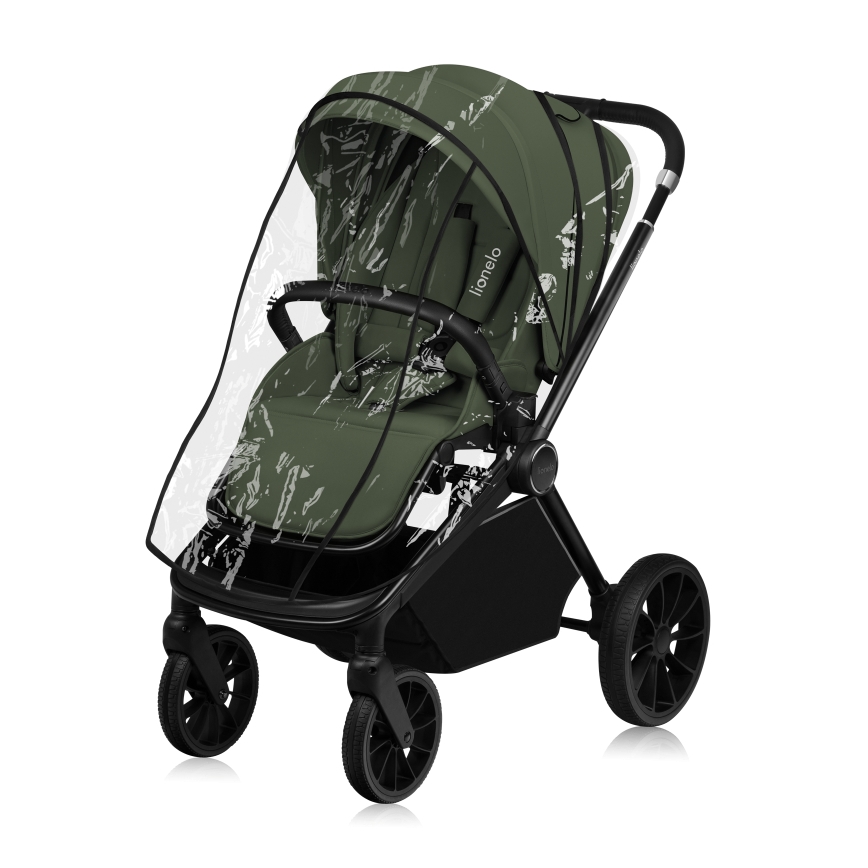 Lionelo - Kombinerad barnvagn 3-i-1 MIKA PLUS Green Olive