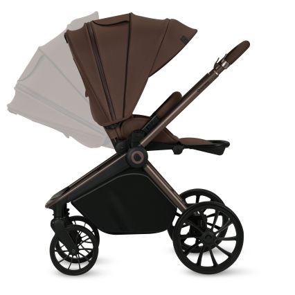 Lionelo - Kombinerad barnvagn 3-i-1 MIKA PLUS Mocha Mousse