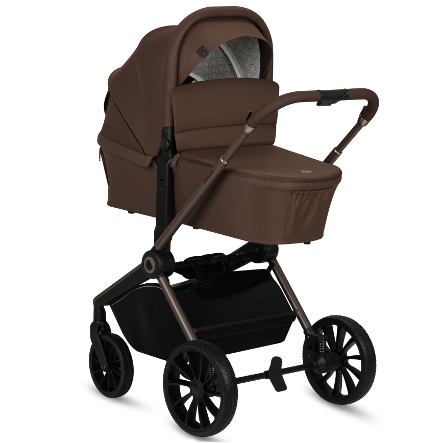 Lionelo - Kombinerad barnvagn 3-i-1 MIKA PLUS Mocha Mousse