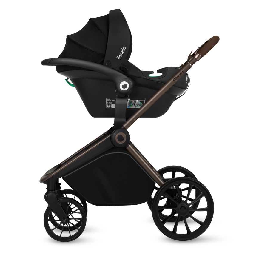 Lionelo - Kombinerad barnvagn 3-i-1 MIKA PLUS Mocha Mousse
