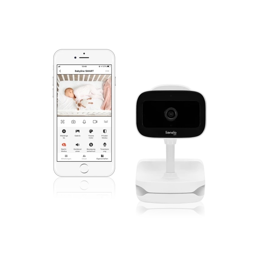 Lionelo - Laddningsbar babymonitor BABYLINE GO 5V 3350 mAh