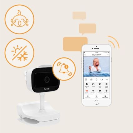 Lionelo - Laddningsbar babymonitor BABYLINE GO 5V 3350 mAh