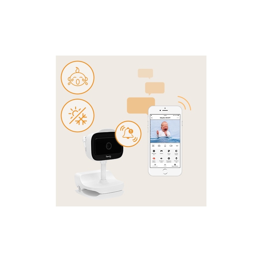 Lionelo - Laddningsbar babymonitor BABYLINE GO 5V 3350 mAh