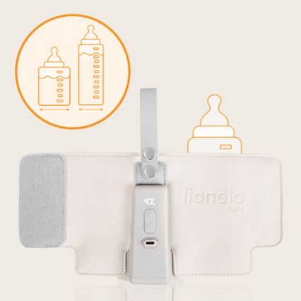 Lionelo - Laddningsbar flaskvärmare THERMUP GO PLUS 10W/5V beige