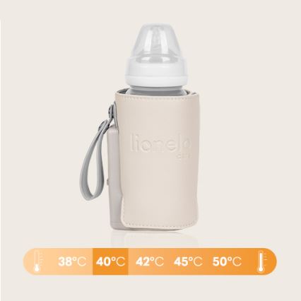 Lionelo - Laddningsbar flaskvärmare THERMUP GO PLUS 10W/5V beige
