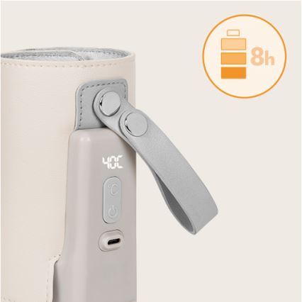 Lionelo - Laddningsbar flaskvärmare THERMUP GO PLUS 10W/5V beige