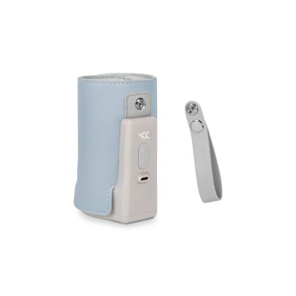 Lionelo - Laddningsbar flaskvärmare THERMUP GO PLUS 10W/5V blå/grå