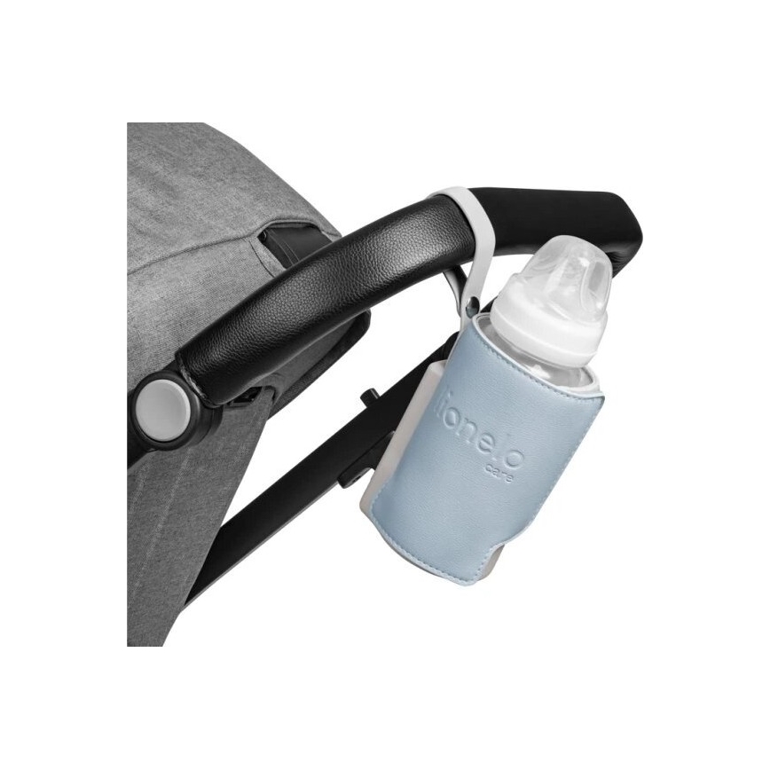 Lionelo - Laddningsbar flaskvärmare THERMUP GO PLUS 10W/5V blå/grå