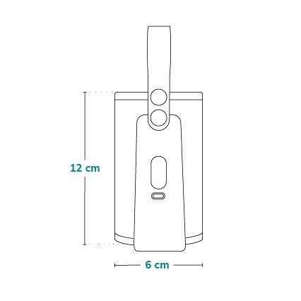 Lionelo - Laddningsbar flaskvärmare THERMUP GO PLUS 10W/5V blå/grå