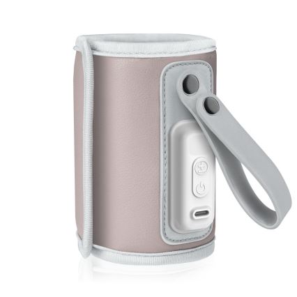 Lionelo - Laddningsbar nappflaskvärmare THERMUP GO 18W/5V babyrosa