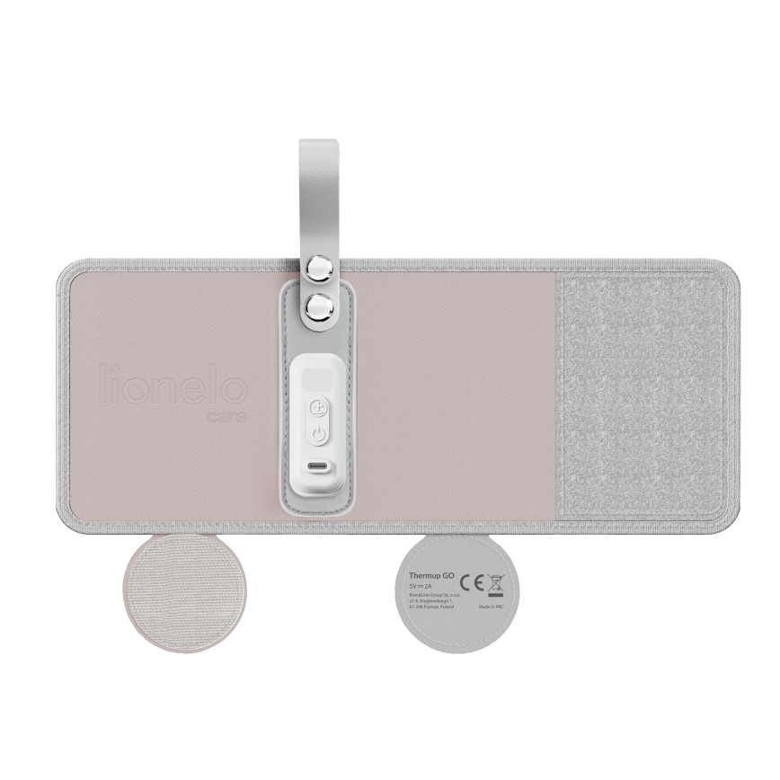 Lionelo - Laddningsbar nappflaskvärmare THERMUP GO 18W/5V babyrosa
