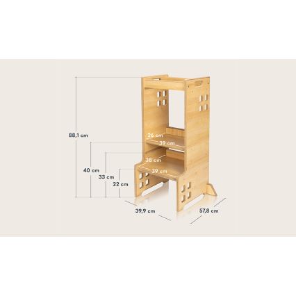 Lionelo - Lärande stegpall CASS Natural