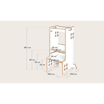 Lionelo - Lärplattform CASS Vit