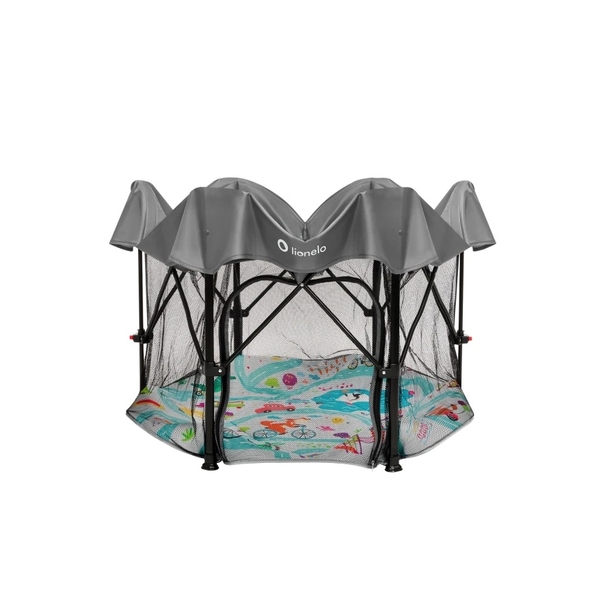 Lionelo - Lekhage ROEL PLUS Grå flerfärgad