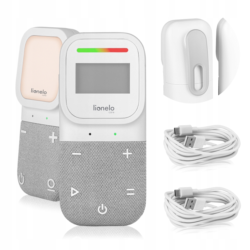 Lionelo - Ljudbabymonitor med trådlös laddning BABYLINE 2.3 5V