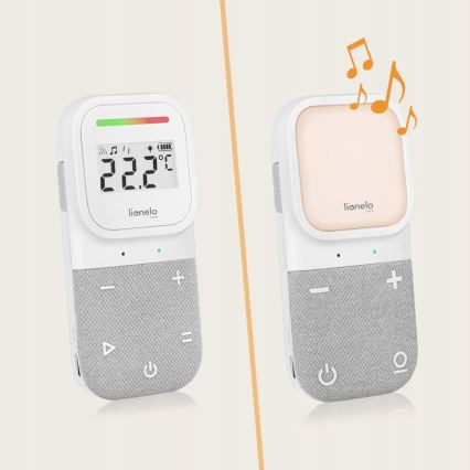 Lionelo - Ljudbabymonitor med trådlös laddning BABYLINE 2.3 5V