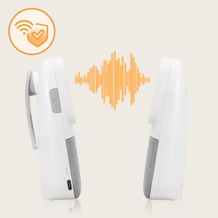 Lionelo - Ljudbabymonitor med trådlös laddning BABYLINE 2.3 5V