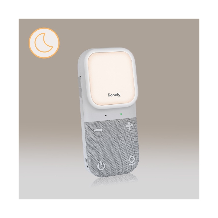 Lionelo - Ljudbabymonitor med trådlös laddning BABYLINE 2.3 5V
