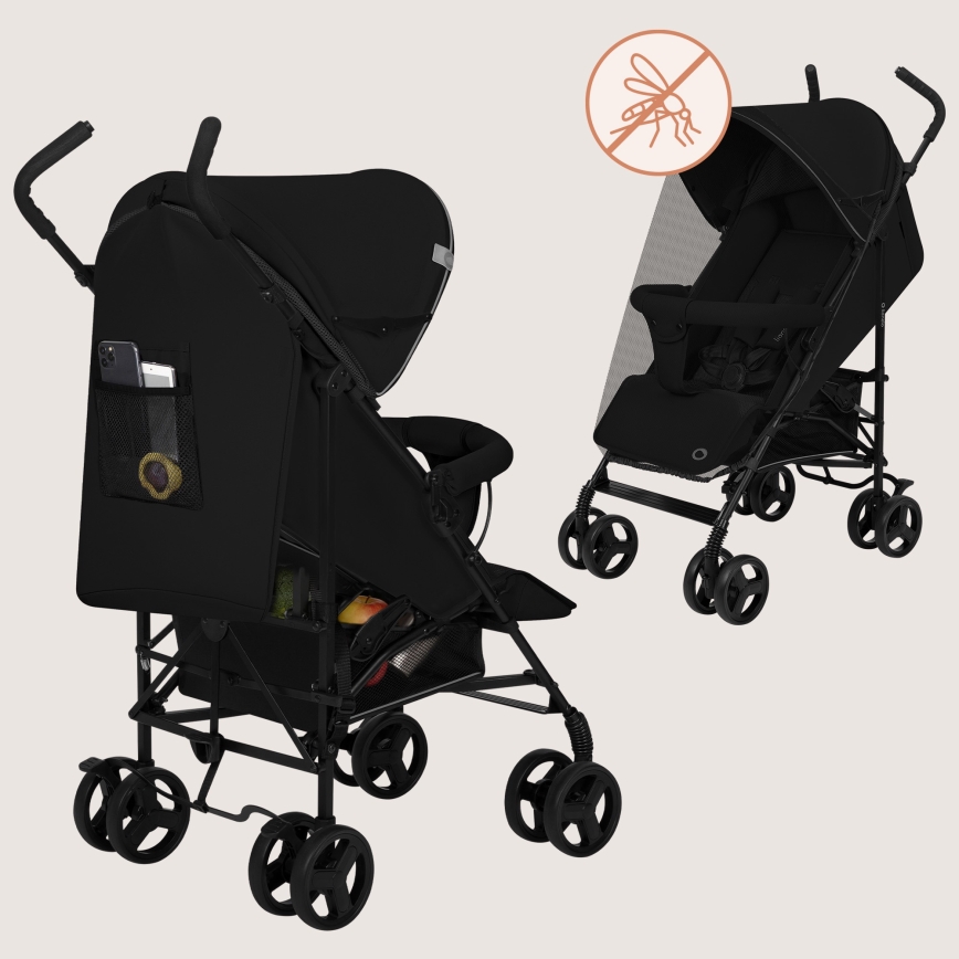 Lionelo - Paraplyvagn ELIA Black Onyx
