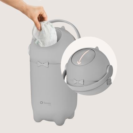 Lionelo - PUREBIN blöjhink 10 l grå