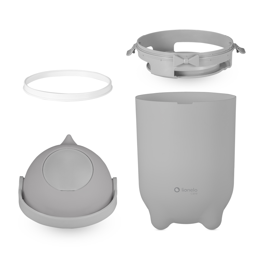 Lionelo - PUREBIN blöjhink 10 l grå