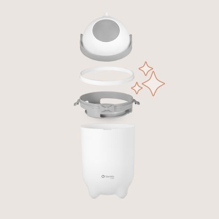 Lionelo - PUREBIN blöjhink 10 l, vit