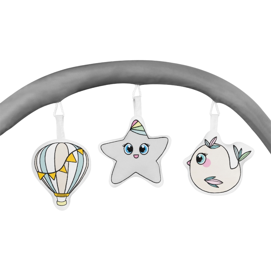 Lionelo - Resesäng FLOWER Grå Scandi