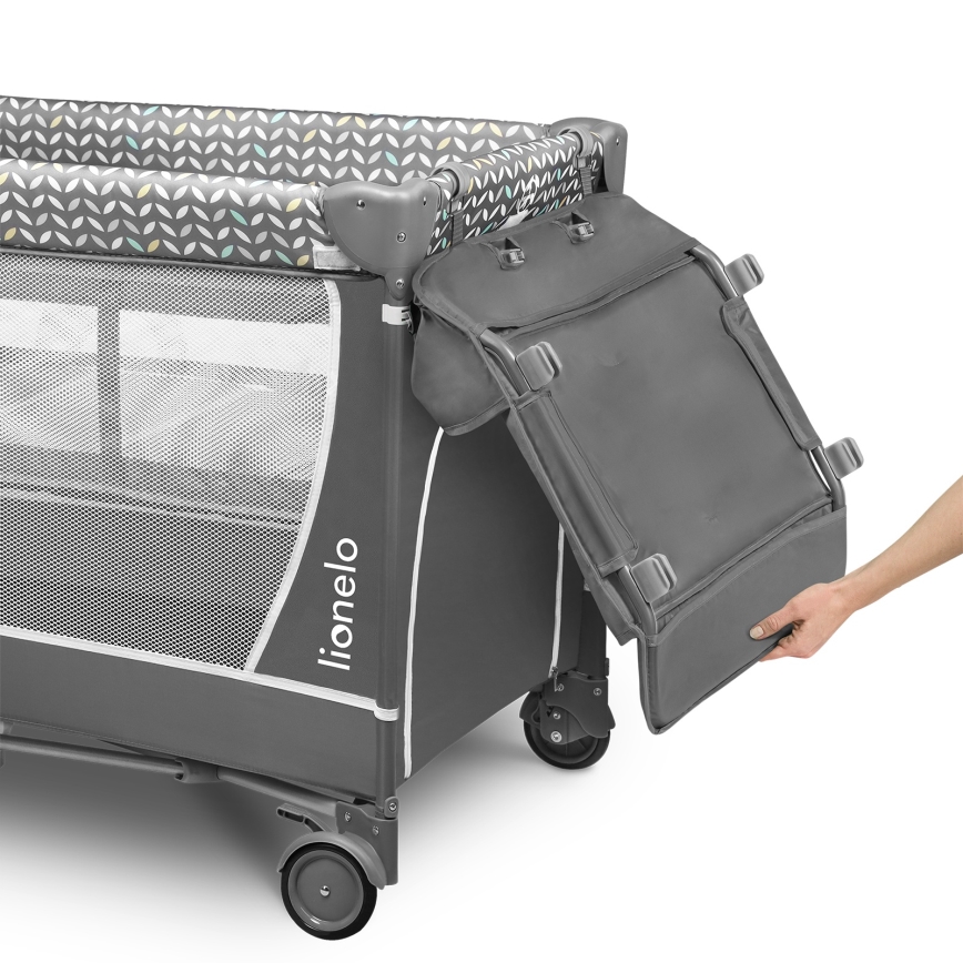 Lionelo - Resesäng FLOWER Grå Scandi