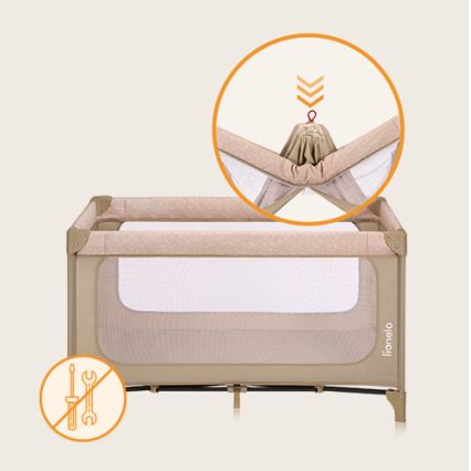 Lionelo - Resesäng JASMIN EASY FOLD Beige Sand