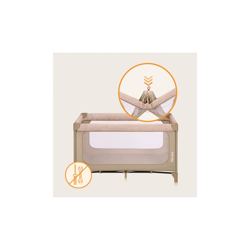 Lionelo - Resesäng JASMIN EASY FOLD Beige Sand