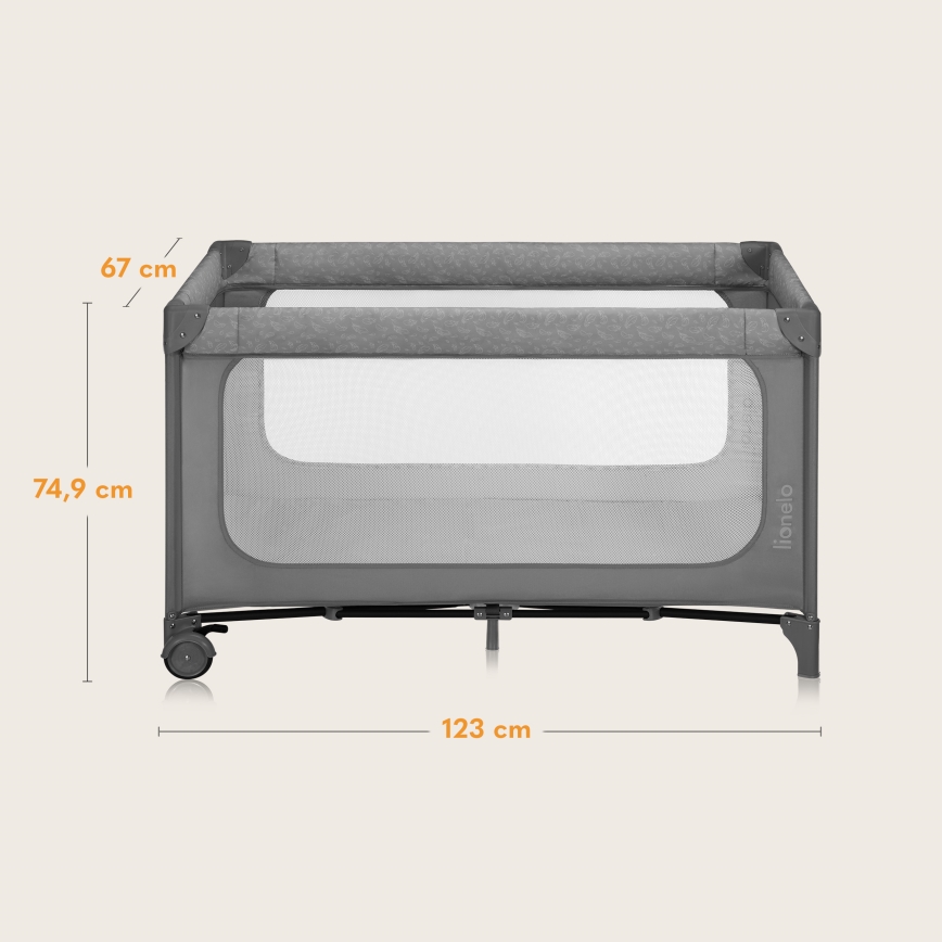 Lionelo - Resesäng JASMIN EASY FOLD Grey Stone