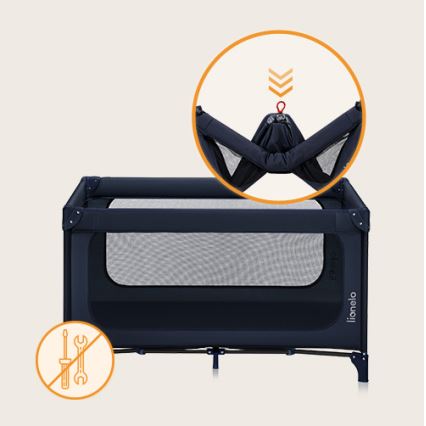 Lionelo - Resesäng JASMIN EASY FOLD Navyblå