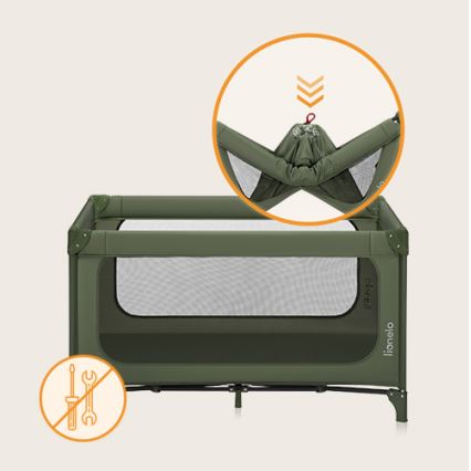 Lionelo - Resesäng JASMIN EASY FOLD Olivgrön